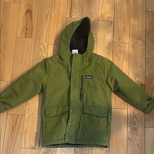 Boys Patagonia Green Hooded Winter Jacket